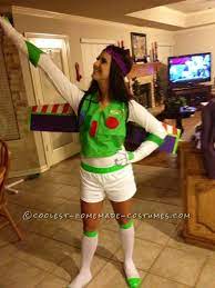 Woody Was The Easier Costume To Make Out Of The Two I Just Went Out And Bought A Cowboy Hat And A Vest Buzz Lightyear Costume Buzz Costume Diy Costumes Women