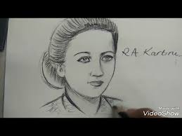 Caricature faces for souvenirs and ornaments. Cara Menggambar Wajah Ibu Ra Kartini Versi Lambat Gampang Mulyadi Art Class Youtube