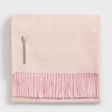 Alicia Adams Alpaca Alicia Adams Alpaca Blanket Cape In Light Pink Herringbone Caspari