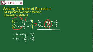 Systems Of Equations Multiplication Addition Method Youtube
