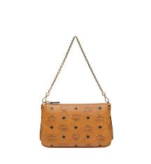 Tasche mit reissverschluss in visetos original chf430.00. Medium Millie Crossbody Tasche Mit Reissverschluss Oben In Visetos Cognac Mcm De