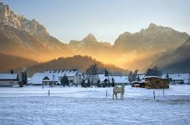 Located right at the bottom of the slope next to a ski lift and the starting point for the kranjska gora winter trails. Slovenia Kranjska Gora Beautiful Afternoon Light In Kranjska Gora Winter Village Shutterstock 604065818 Sofia Adventures