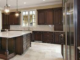 See more ideas about cherry cabinets, kitchen remodel, cherry cabinets kitchen. Cherry Cabinets With Travertine Tile Floors Kitchenremodelingideas Dark Brown Kitchen Cabinets Brown Kitchen Cabinets Dark Brown Kitchen