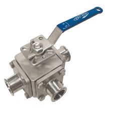 Tru-Flo 3 way Model EA-407-SN 3 way Sanitary Ball Valve ...