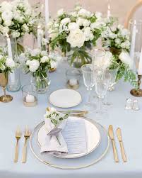Fabric tends to absorb sound, so it can also make the dinner table more intimate. Wedding Table Settings Gold Table Setting Wedding Tablescapes