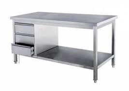 Use stainless steel end bar supports in lieu of an under shelf to create extra room underneath your table for large equipment, while maintaining st. 57 Ideas For House Interior Ideas Kitchen Islands Replacing Kitchen Countertops Stainless Steel Kitchen Island Kitchen Designs Layout