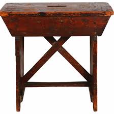 Antique Wood Small Primitive Side Table Old Dough Boxes Had Stands So That Ladies Could Stand And How To Antique Wood Primitive Furniture Primitive Decorating
