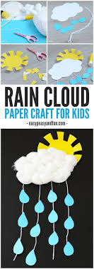 Rain Cloud Paper Craft With A Paper Plate Sun Spring Crafts For Kids Spring Crafts Weather Crafts