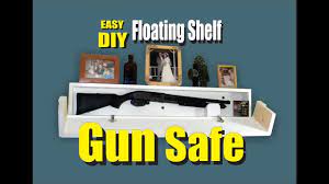You can skip the traditional diy wood gun cabinet plans and create hidden storage in your wall to hold your guns. Diy Floating Shelf Secret Hidden Gun Safe Youtube