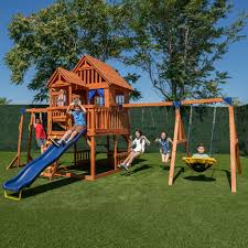List of 10 best outdoor baby swings. 8 Best Wooden Swing Sets In 2021 Outdoor Wooden Playsets For Kids