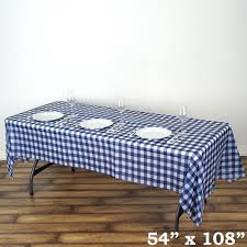 Buffalo Plaid Tablecloth 54 X 108 Rectangular Spill Proof Tablecloths White Navy Disposable Checkered Plastic Vinyl Waterproof Tablecloths Plaid Tablecloth Waterproof Tablecloth Table Cloth