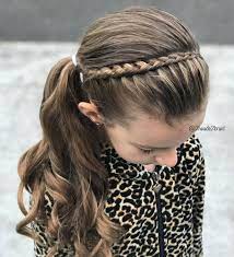It S Pictureday Lace Braided Headband Into A Side Ponytail With Curls Braid Braided Hairstyles Little Girl Hairstyles Baby Girl Hairstyles