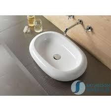 4.8 out of 5 stars: Modern Oval Counter Top Basin Paola Contemporary Counter Top Sink