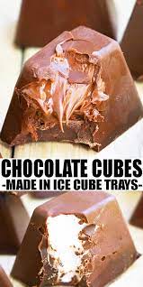 Homemade Chocolate Cubes In Ice Cube Tray Candy Desserts Homemade Chocolate Gourmet Chocolate