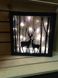 Coffret D Ombres De Cerf Brillant 8x8 Veilleuse Decoration De Noel Deco Art Artisan Pour Les Enfants Diy Weihnachten Nachtlicht Weihnachtsdekoration