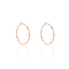 Boucle d'oreille vendue à l'unitéor rose 750/1000ediamant (0,01 ct*)opale rosediamètre du motif: Boucles D Oreilles Creoles Argent Sans Pierre Rond Rose 925 1000 Faofrw00950 Histoire D Or