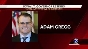 Iowa Lt. Gov. Adam Gregg is stepping down to focus