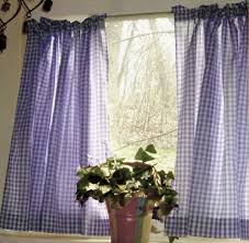 gingham check kitchen/cafe curtains