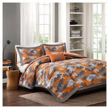 You don't have to buy a comforter separately and try to match it with your existing bedding. Jacob Camo Print Comforter Set Orange Target