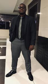 Dark Grey Blazer Light Grey Pants Black Shirt Casual Grey Tie And Black Shoes To Kick Off The Mix And Match Attire For A Black Shirt Grey Blazer Grey Pants