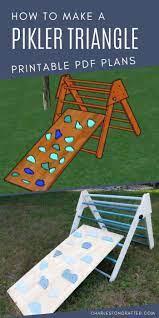 Diy Foldable Pikler Triangle With Printable Pdf Plans In 2020 Diy Kids Furniture Diy Kids Toys Building For Kids