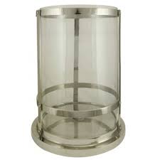 This dimensional finish accentuates the large cylinder candle holders with decorative indented ridges in. Large Nickel Glass Candle Holder Candle Holders