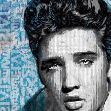 Elvis Wall Of Fame Into The Blues, Painting by Xaro
