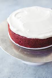 It's usually made with a combination of buttermilk the cake owes its velvety texture to almond flour, cocoa, or cornstarch, according to the new york times. An Image Of A Single Layer Of Red Velvet Cake That Has Been Frosted With Cream Cheese Frosting Best Red Velvet Cake Velvet Cake Recipes Velvet Cake