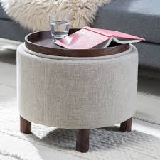 Large round ottoman coffee table glm more picture large. Belham Living Ingram Round Storage Ottoman With Cocktail Tray Www Hayneedle Com Round Storage Ottoman Small Storage Ottoman Leather Ottoman Coffee Table