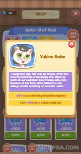 Therefore, it will provide gamers with sushi bar idle to buy costumes, items or equip … Download Merger Sushi Hack Mod Many Diamonds For Android Full Apk