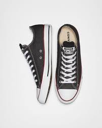 Black And White Chucks Low Tops Chuck Taylor All Star Denim Love Low Top Black White Garnet Chuck Taylors Top Women Shoes Chuck Taylor All Star
