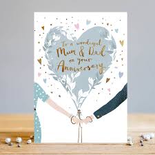 This year my husband and i couldn't celebrate our 8 year anniversary … Mum And Dad Anniversary Card Karenza Paperie