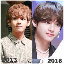 Los tweets más recientes de taehyung pics⚡️ (@taehyungpic). Taehyung Then Vs Now Kim Taehyung V Amino
