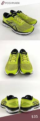 Asics Gel Kayano 24 Sulphur Yellow Black Running In 2020 Black Running Shoes Asics Gel Asics