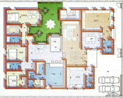 مخطط فيلا ارضية 3 غرف نوم 1 ماستر بحديقة داخلية model house plan architectural design house plans family house plans