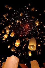 Floating Lanterns Thailand Lanternas Flutuantes Festival Das Lanternas Lanterna