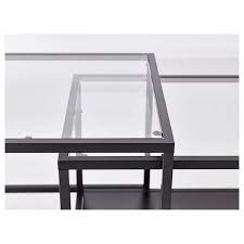 End tables & side tables. Vittsjo Nest Of Tables Set Of 2 Black Brown Glass 90x50 Cm Ikea