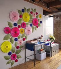 Floral Wall Made With Paper Giant Paper Flowers Paper Flowers Decor