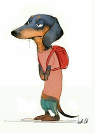 Dachshund Illustrator Illustrasjon
