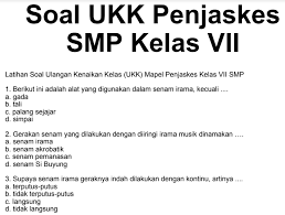 Rangkuman materi penjas kelas 7 smp mts semester 1 2. Soal Uas Ukk Penjaskes Kls 7 Smp Semester 2 Kurikulum 2013 Contoh Soal Un Sd Smp Sma