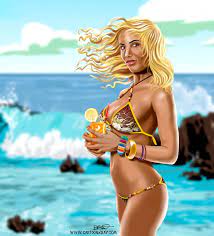 Summertime Sexy Bikini Babe ❤ Cartoon « Cartoon A Day