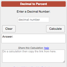 Decimal To Percent Calculator