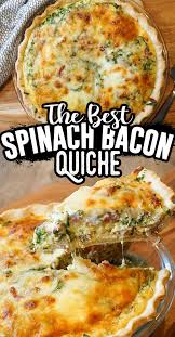 Bacon Spinach Quiche Recipe Modernmealmakeover Com Recipe Breakfast Quiche Recipes Spinach Quiche Recipes Quiche Recipes