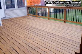 Take some samples home and try them out on areas of your deck that won't be obvious to everyone else. Twp 101 Cedartone Colors Photos Twp Stain Twpstain Com