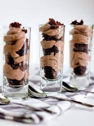 Chocolate Mousse And Brownie Shooters Recipe Shot Glass Desserts Desserts Dessert Shooters
