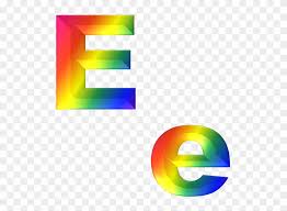 3d print svg lineart (inkscape and tinkercad): Letter E 3d Abc Alphabet Rainbow Gradient Bright Chá»¯ E In Hoa Free Transparent Png Clipart Images Download