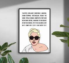 Talented Brilliant Incredible Lady Gaga Meme Print Poster - Etsy