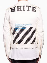Off White Leather Jacket Shop Here Schedvin White Leather Jacket Leather Jacket Shopping Hype Clothing