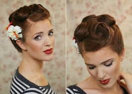 Coiffures pin up cheveux courts coiffure des années 80 à faire soi même pour un party look coiffure rétro femme cheveux court en bandeau chignon cheveux courts 6 modèles de coiffure pour sublimer. Epingle Sur Beaute Et Coiffure