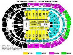 One Direction Seating Chart Ford Field Diagram Bills Stadium